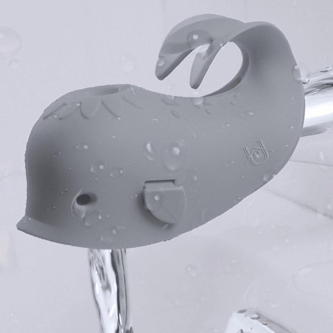 Bath Spout Cover, Faucet Cover Baby Protector Bath Tub Faucet Cover Protector for Kids, Silicone Bathtub Spout Cover for Baby Kids Toddlers Safety Protection Accessories (Gray)