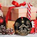 Nativity Christmas Ornaments 2025 - Nativity Scene Ornaments, Catholic Religious Gifts for Men Women, Christian Gift Ideas - Christian Gifts for Women Faith - Ceramic Ornament Xmas Tree Decoration
