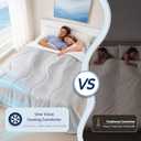 Cooling Comforter for Hot Sleepers, Queen 90x90, Midnight Blue | Cooling blanket feel, Q-Max >0.4 cool touch, double-sided cooling, Sorona fill, for night sweats, lightweight & breathable