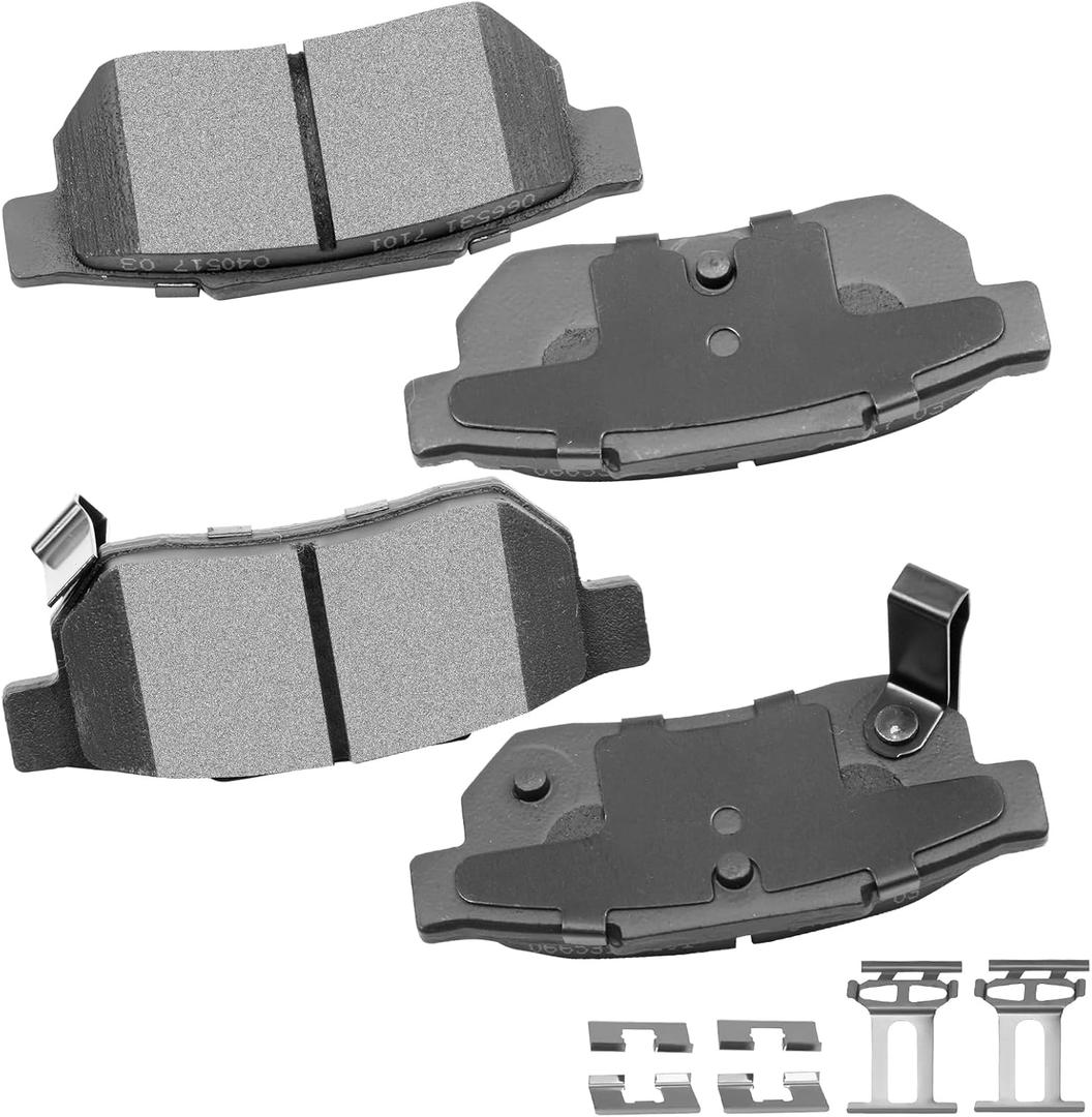 Rear Ceramic Brake Pads Kits 4pcs fit For 86-01 For Acura Integra,For Honda For Accord,Civic,93-97 For Honda Civic del Sol,90-91 For Honda CRX,10-14 For Honda Fit,85-91 For Honda Prelude
