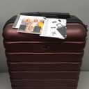 Flight Knight Carry On Suitcase 18x14x8" Hardside Built In TSA Lock & USB Port Lightweight Luggage Silent Double Spinner Wheels Maximum Underseat Carry-On Bag For American & United Approved Airlines