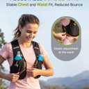 Sahara Sailor Running Vest for Women Men, 2PCS 500ml Soft Flasks, Adjustable Chest Waist Fit, Multi-Pockets, Lightweight Breathable Reflective Hydration Backpack for Running, Trail, Cycling, Hiking