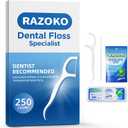 Dental Floss Picks Toothpicks 250pcs with Portable Cases and 100pcs BrushPicks Interdental Toothpicks