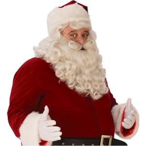 Rubies Santa Claus Premium Beard & Wig Set for Adults, Men's No Size