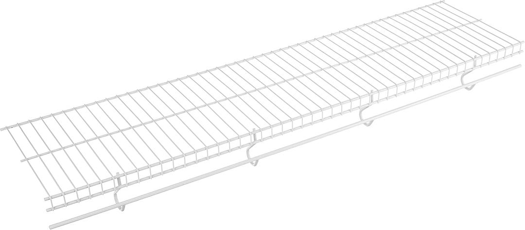 Rubbermaid Free-Sliding Wire Shelf, White, Adjustable Shelving with Free-Slide Design for Closet Organization System, 12x 4, 1 Pack | Free-Slide Design, 1 Pack
