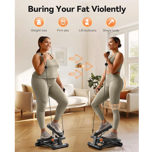 Niceday Steppers for Exercise, Mini Stair Stepper with Resistance Bands at Home Workout Equipment with 300LBS Loading Capacity, Hydraulic Fitness Stepper with LCD Monitor