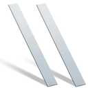 Yaocom 2 Pcs 304 Stainless Steel Flat Bar, 3/16" Thickness, 1" Width, 24" Length 2B Finishing Trim Strips Sheet for DIY Craft Making