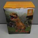 Halloween Inflatable Dinosaur Costume Adult Fancy Dinosaur Suit Blow up Trex Costume Full Body Dino Costume For Halloween Cosplay Party,(Brown), Size Large 