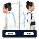 Posture Corrector for Kids Adjustable Back Straighter with Shoulder Pads Upper Back Posture Brace for Teenagers to Provide Spinal Support Improve Posture and Prevent Slouching (Small, waist size 15.7-23.6in)