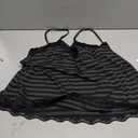 SOLY HUX Womens Y2K Lace Cami Sleeveless Striped Spaghetti Strap Camisole Gothic Babydoll Tops Black Striped Large