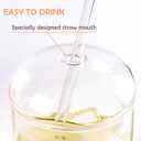 WHJY Glass Tumbler with Lid and Straw, Clear Travel Smoothie Cup, 16oz Heat Resistant Glass Drinking Cup with Lid and Straw - 2 Packs
