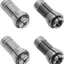 MURTENZE 4pcs Air Die Grinder Collet Set Precision Metal Clamping Adapter for Rotary Tool Quick Replacement for Efficient Grinding Ergonomic Design for Professional Field Use