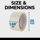 Heavy Duty Clear Packing Tape with Dispensers (6 Rolls, 1.88 x 25 yd)  Strong Shipping Tape for Moving, Holiday Gift Wrapping, Mailing & Everyday Packing
