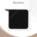 Advanced Black 2PCS Square Silicone Anti-scalding pad (7.1 * 7.1 inches), Insulation pad for Tea, Barbecue and Cooking