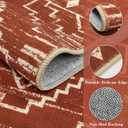 Wonnitar Moroccan 5x7 Area Rugs, Large Soft Rug for Dining Room, Washable Bohemian Tribal Living Room Bedroom Rug, Geometric Non-Shedding Indoor Carpet for Closet Nursery Entry (Brown,5'x7')