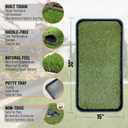 Ottomanson Artificial Grass Puppy Potty Training Pad with Tray, 15" x 30" Reusable Pee Pad for Small Pets and Dogs