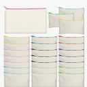 Legigo Blank Canvas Bag Zipper Pouch Makeup Bags Bulk - Multi-Purpose Canvas Pencil Pouch with Sturdy Zipper, Cosmetic Bag Travel Toiletry Bag for DIY Craft Projects, Storage (8.3 x 5 inches)