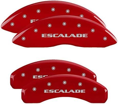 MGP Caliper Covers - Brake Caliper Covers 2021-2023 Cadillac Escalade 2023 Escalade ESV - Front and Rear Set - Red