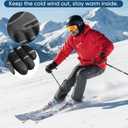 Warm & Touchscreen Gloves, Anti-Slip Thermal Winter Gloves for Men & Women, Windproof Cold Weather, for Motorcycle Riding, Bicycle, Cycling, Hiking & Winter Sport Outdoor Gloves (Large)