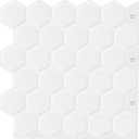 Hexagon Peel and Stick Backsplash, 10 Sheets Premium 3D Self Adhesive Wall Tile Sticker, Large Stick on Backsplash for Kitchen and Bathroom (12" x 12")