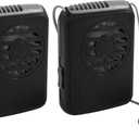 O2COOL Deluxe Necklace Fan, Battery Powered with Adjustable Lanyard, 2 Pack, Black