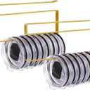 2 Pack Tumbler Lid Organizer, Horizontal Tumbler Lid Storage Hook to Hold Up 20 Lids, Space Saving Cup Lid Holders Under Cabinet Tumbler Lid Hook for Kitchen Organizer, Paper Towel Rack Hanger (Gold)