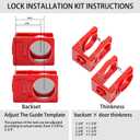 RKK Door Lock Installation Kit, Including 2-1/8" and 1" Hole Saw with Guide Template & Arbor Hole Saw Kit for Wooden Doors/Windows (1 Set)