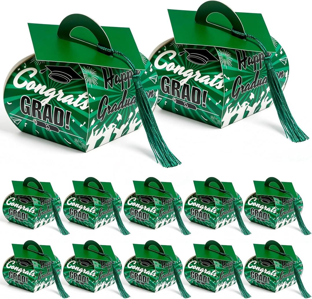 COTOPHER 36 Pcs Graduation Cap Gift Boxes with Tassel, Class of 2026 Graduation Candy Boxes Centerpieces for Tables Party Decorations, Mini Treat Chocolate Box Graduate Favors Supplies