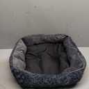 INVENHO Dog Bed for Large Medium Small Dogs, Rectangle Washable Orthopedic Dog Bed, Soft Calming Sleeping Puppy Bed Durable Pet Cuddler with Anti-Slip Bottom S(20"x19"x6") (20.0"L x 19.0"W x 6.0"Th, Grey)