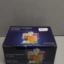 HomeVogue Hobnail Drinking Glasses Set of 6,15 oz Vintage Glassware Set Cocktail Glass Set, Embossed Grey Water Tumbler,for Beer, Whiskey,Juice and Various Mixed Drinks (15OZ Blue): Highball Glasses