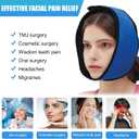 Face Ice Pack Wrap for TMJ, Wisdom Teeth, WORLD-BIO Jaw Wrap with 4 Reusable Hot Cold Therapy Gel Packs for Head, Chin, Oral and Facial Surgery, Pain Relief for Swelling, Injuries, Dental Implants