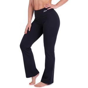 NirLUX Bootcut Leggings for Women  High Waisted Yoga Pants Women  Tummy Control Workout Womens Leggings (18, Black)