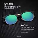 KALIYADI Polarized Sunglasses for Men and Women Semi-Rimless Frame Driving Sun glasses UV Blocking