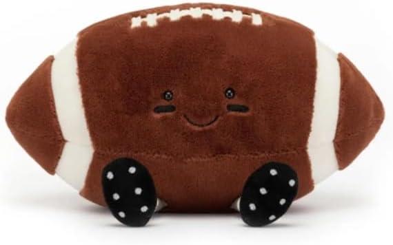 8" American Football Stuffed Toy, Cute Rugby Plush Soft American Football Plushies Pillow Gifts for Kids Girlfriend Birthday Christmas Mother's Day