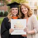 Pajean 2026 Graduation Guest Book Set with Photo Guest Book Sign Holder Dual Tip Pens Photo Corner Stickers Grad Cap Stickers for Congrats Grad Party Supplies Favors Gifts(White Rose Gold)