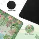 XXL Jungle Mouse Pad, Smooth Computer Desk Mat, Non Slip Large Mouse Pad for Desks, Desk Pad Mat for Keyboard and Mouse, Cute Green Mousepad for Home (Forest Green) (Spring)