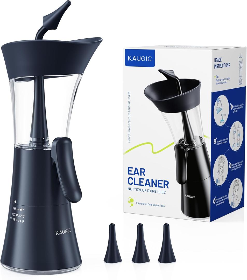 Upgraded Ear Wax Removal Kit, Manual Ear Cleaner, FSA Eligible Items Only List, One-Hand Use, Safe & Comfortable for Home - Blue
