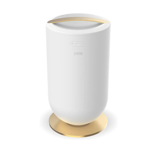 Pure Enrichment PureBliss Luxury Towel Warmer - Extra Large 20L Heats Towels, Robes, Blankets, or Clothing - Modern Bucket Design, 4 Heat Timer Settings & Auto Shut-Off (White & Brushed Gold)