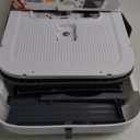 Foldable Cat Litter Box, Fully Enclosed Litter Box with Lid, Covered Kitty Kitten Litter Boxes Enclosure with Scoop, Odor Control, Easy to Clean, 3 Modes for Cat up to 12 lbs(White&Grey)