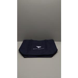 Medium Canvas Tote Bag Heavy Duty Roomy Grocery Shopping Carry Beach Bag Handbag- Navy Blue 2pcs