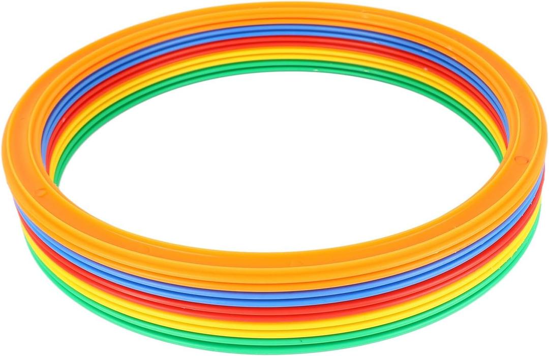 Akozon Kids Sports Speed, Children's Outdoor Toys Sports Speed and Agility Ring M 28 Cm Ring Set 10 Extra Large Buckles