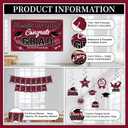 Graduation Decorations 2026 Maroon Graduation Party Decor Set include Congrats Grad Banner Backdrop Class of 2026 Balloons Party Supplies