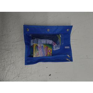 Ballpoint Pen, Medium Point, 10/PK, Black, Sold as 1 Pack by Paper Mate With Pencil Pouch for 3 Ring Binder - 3 Hole Zipper Pen Case Bag Holder Bulk Accessories Clear Window Aesthetic Organizer Pockets (Blue, 1) With CRAYONS 24