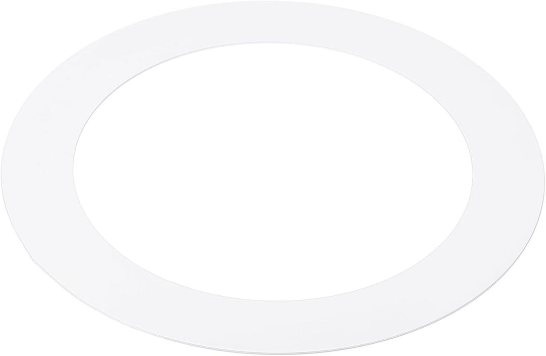 PATIKIL 5" ID 7.48" OD Goof Rings for Recessed Light, Matte White Goof Metal Trim Ring Lighting Fixture for Ceiling Wall Recessed Can Downlights