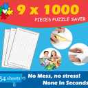 Preserve 9 X 1000 Piece Puzzle Glue Sheets Clear Saver Peel and Stick 54 Puzzle Saver Sheets Puzzle Frame Kit Puzzle Glue Clear No Stress and No Mess Adhesive Sheets Preserve Puzzle for Adult and Kids
