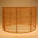 Rattan Drum lamp shades rattan Chandelier Shades Woven Boho Rattan Lampshade Chandelier Shades Pendant light Covers E26 E27 Replacement Table Lamp Floor Lamps Lampshades(Dark Brown)