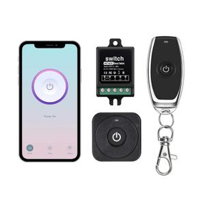 Mini12v WiFi Smart Switch,Dry Contact 5-48v Rf Wireless Remote Control Dc 12v WiFi Relay Switch 10 Amp for Electric Lock Door