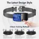 NBJU Bark Collar for Dogs,Rechargeable Anti Barking Training Collar with 7 Adjustable Sensitivity and Intensity Beep Vibration for Small Medium Large Dogs (Black)