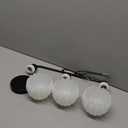 vivihobb Black 3-Light Vanlity Light Over Mirror, Wall Sconces, Modern Bathroom Light Fixture with Milk White Glass Flower Shade, E26 Socket(Bulbs Not Included)