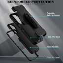 for Samsung Galaxy A16 5G Case with 2 Pack Screen Protector, Belt Clip Holster Kickstand Rugged Full-Body Heavy Duty Protection Military Grade Shockproof Cell Phone Cover (Black)